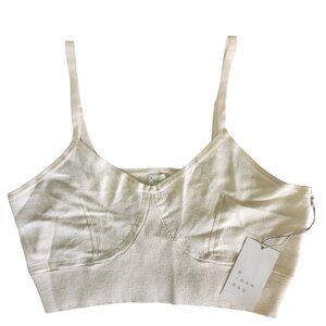 A New Day Women’s Cream Sweater Bralette Top with Adjustable Straps - NWT